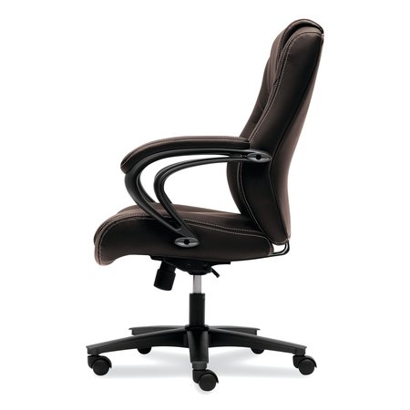 Hon HVL402 Series Executive High-Back Chair, Brown Vinyl HVL402.EN45